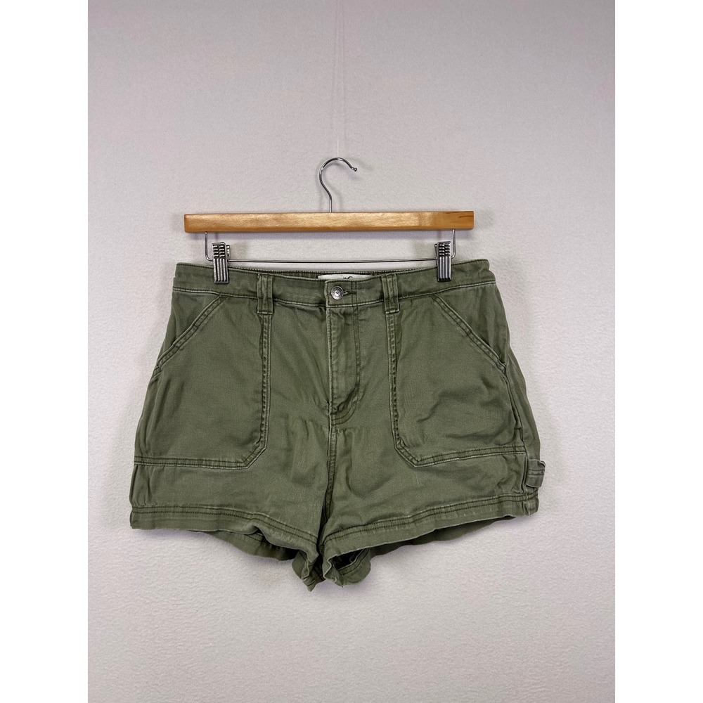 Utility Gorpcore Hollister Womens L Olive Green Ultra High Rise Carpenter Shorts
